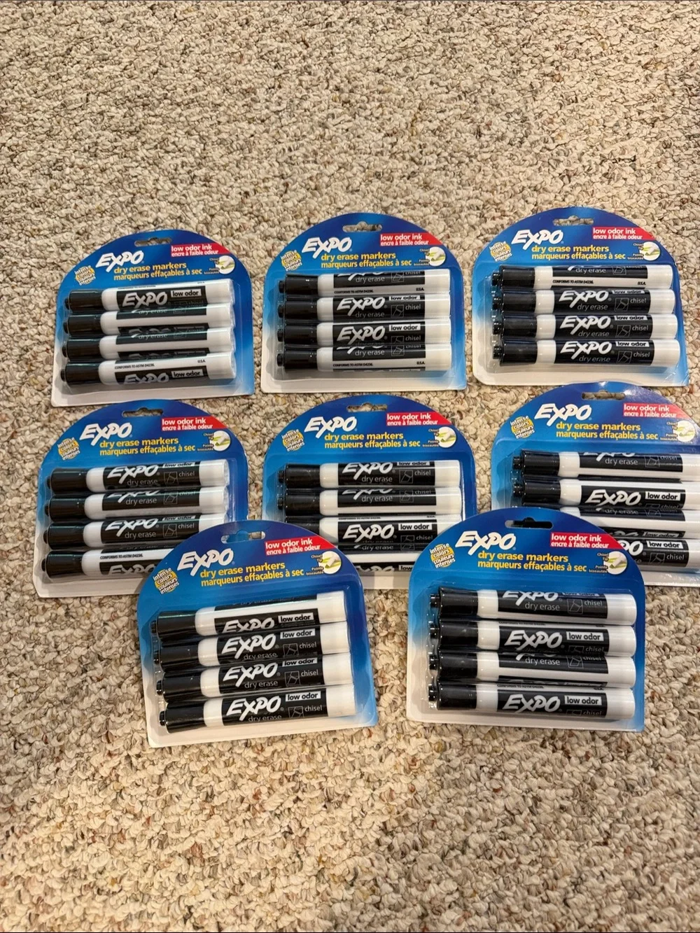 8pks Expo Black Markers